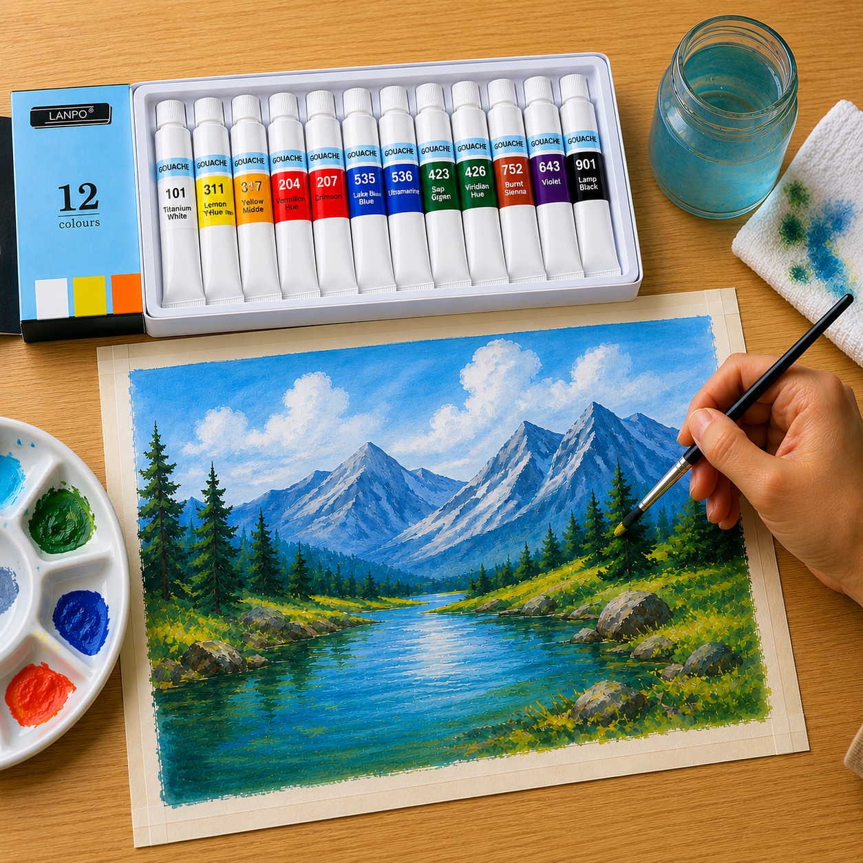 LANPO GOUACHE COLOURS