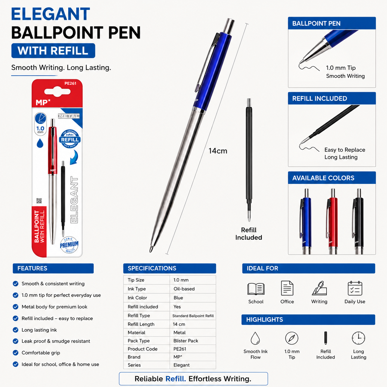 MP METAL BALLPOINT WITH REFILL