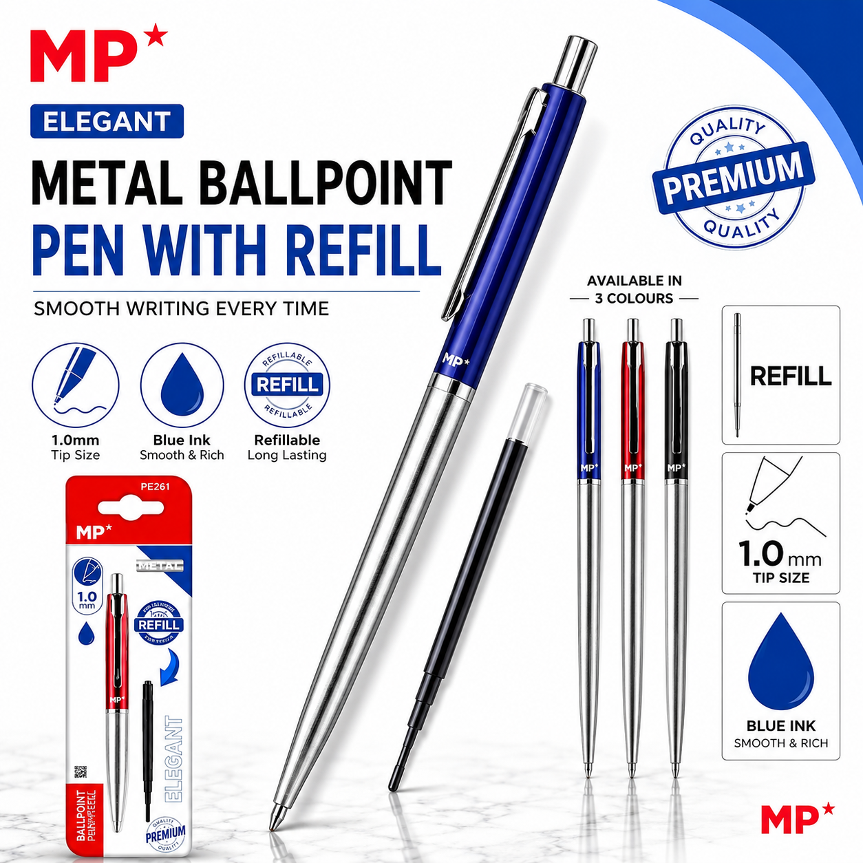 MP METAL BALLPOINT WITH REFILL